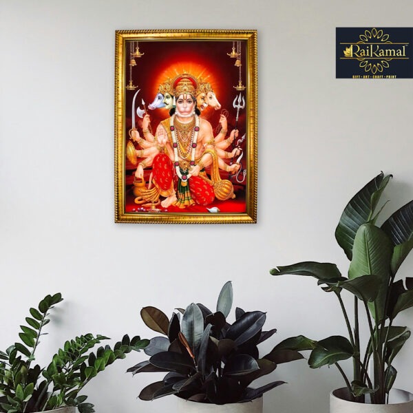 Five-Face Hanuman Wall Hanging Photo Frame