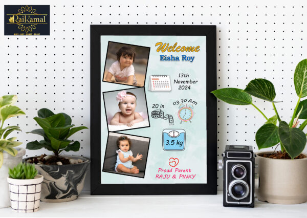 Customized baby photo frame