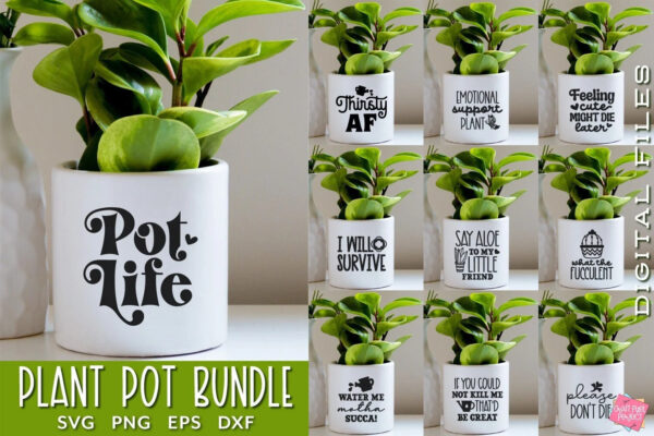 Personalized Ceramic Plant Pot (Pot Only – Plant Not Included)