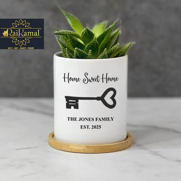 Personalized Ceramic Plant Pot (Pot Only – Plant Not Included)